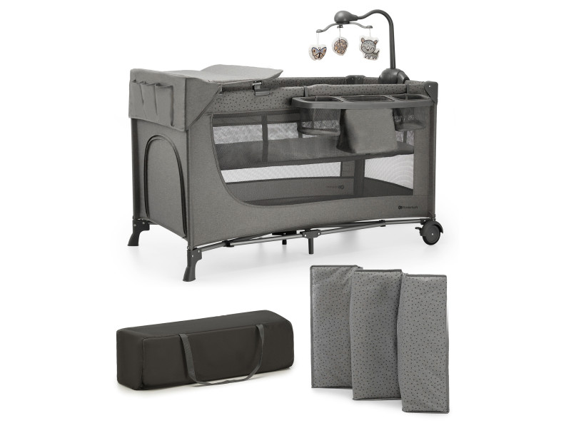 Ліжко-манеж с пеленатором Kinderkraft Joy 2 Dark Grey (KLJOY02DGR000AC), Фото 10