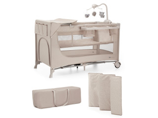 Ліжко-манеж с пеленатором Kinderkraft Joy 2 Beige (KLJOY02BEG000AC)