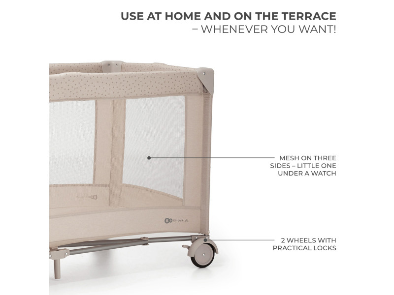 Ліжко-манеж с пеленатором Kinderkraft Joy 2 Beige (KLJOY02BEG000AC), Фото 6
