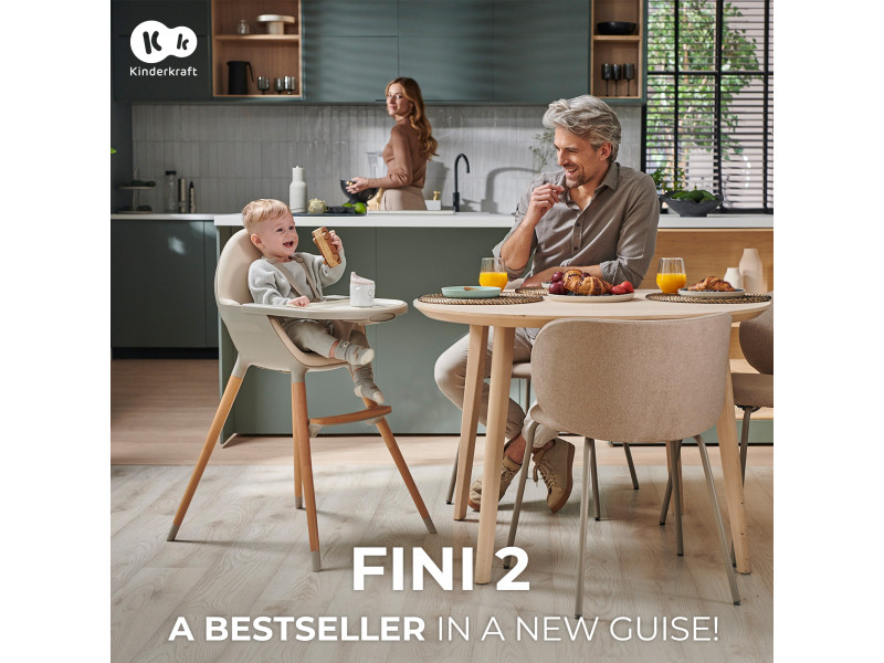 Стільчик для годування 2 в 1 Kinderkraft Fini 2 Beige (KHFINI02BEG0000), Фото 4
