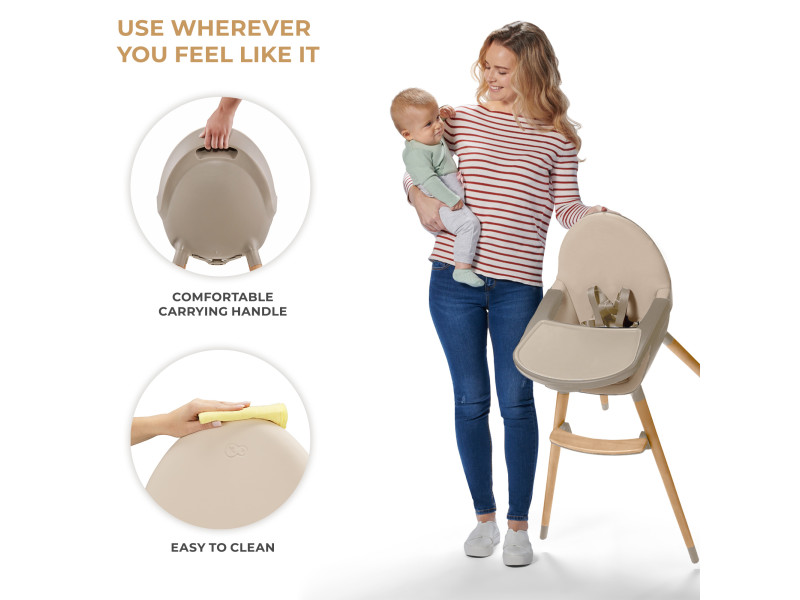 Стільчик для годування 2 в 1 Kinderkraft Fini 2 Beige (KHFINI02BEG0000), Фото 8