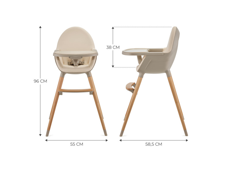 Стільчик для годування 2 в 1 Kinderkraft Fini 2 Beige (KHFINI02BEG0000), Фото 9