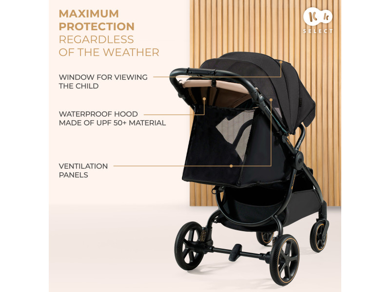 Прогулочная коляска Kinderkraft Mitzy Ink Black (KSMITZ00BLK0000), Фото 12