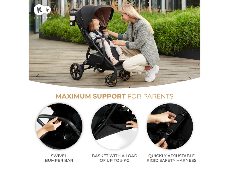 Прогулочная коляска Kinderkraft Mitzy Ink Black (KSMITZ00BLK0000), Фото 13