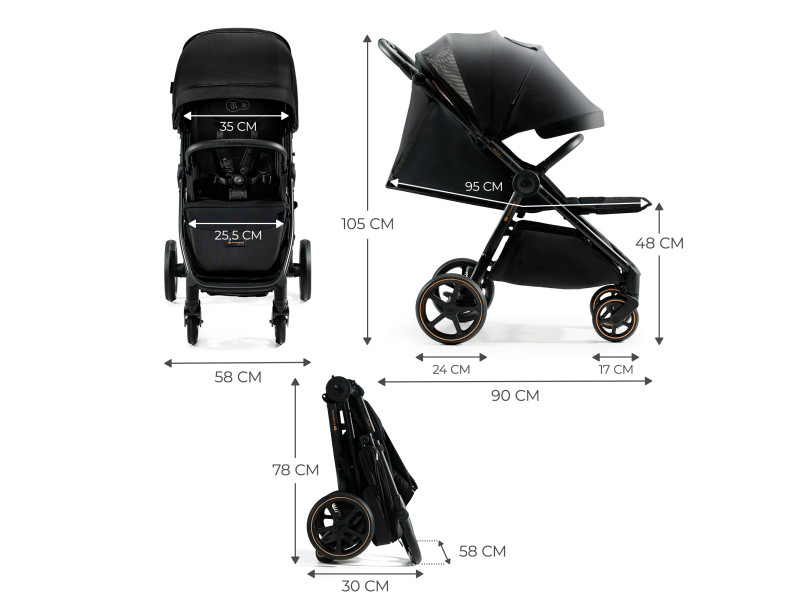 Прогулочная коляска Kinderkraft Mitzy Ink Black (KSMITZ00BLK0000), Фото 5