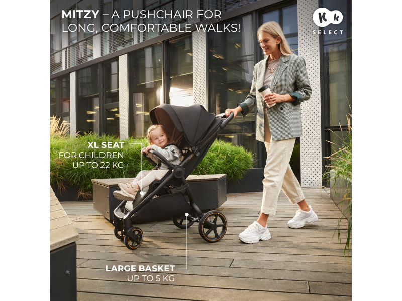 Прогулянкова коляска Kinderkraft Mitzy Linen Beige (KSMITZ00BEG0000), Фото 3