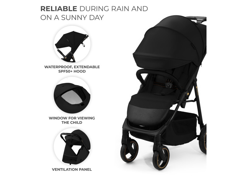 Прогулочная коляска Kinderkraft Trig 3 Onyx Black (KSTRIG03BLK0000), Фото 5