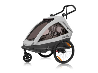 Велосипедный прицеп с функцией коляски Lionelo CAMA GREY STONE