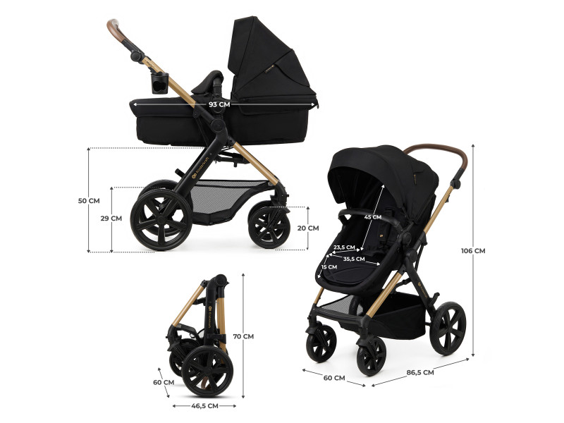 Універсальна коляска 3 в 1 Kinderkraft Moov 2 Pure Black (KSMOOV02BLKEV00), Фото 10