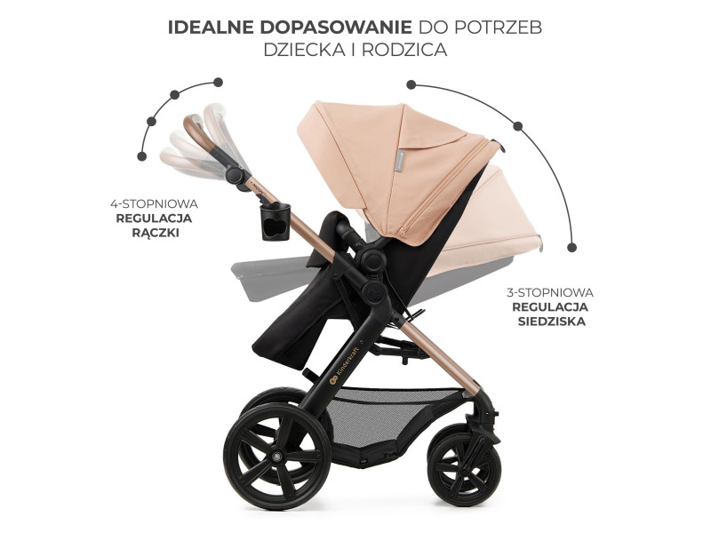 Універсальна коляска 3 в 1 Kinderkraft Moov 2 Sand Beige (KSMOOV02BEGEV00), Фото 6