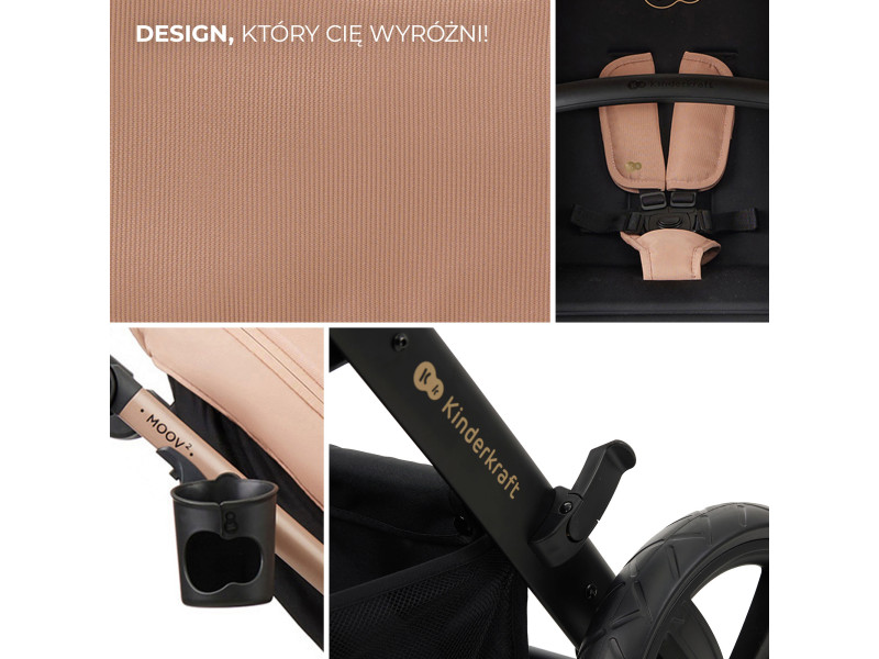 Універсальна коляска 3 в 1 Kinderkraft Moov 2 Sand Beige (KSMOOV02BEGEV00), Фото 30