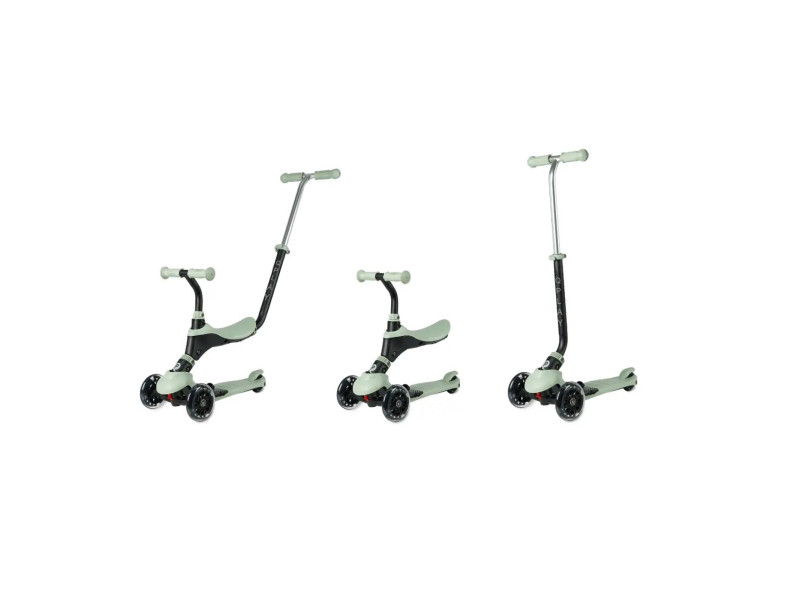 Трехколесный детский самокат 5 в 1 Sema Pro Green, Фото 3