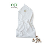 Дитячий плед з куточком натуральний PLE-11 “Куточок” бавовняний, білий