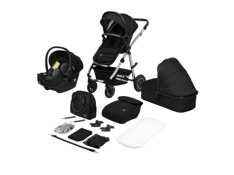 Универсальная коляска 3 в 1 Lionelo AMBER BLACK SILVER, Фото 3