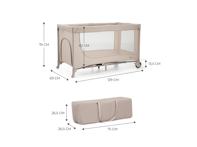 Ліжко-манеж Kinderkraft Joy 2 Beige (KLJOY02BEG00000), Фото 7