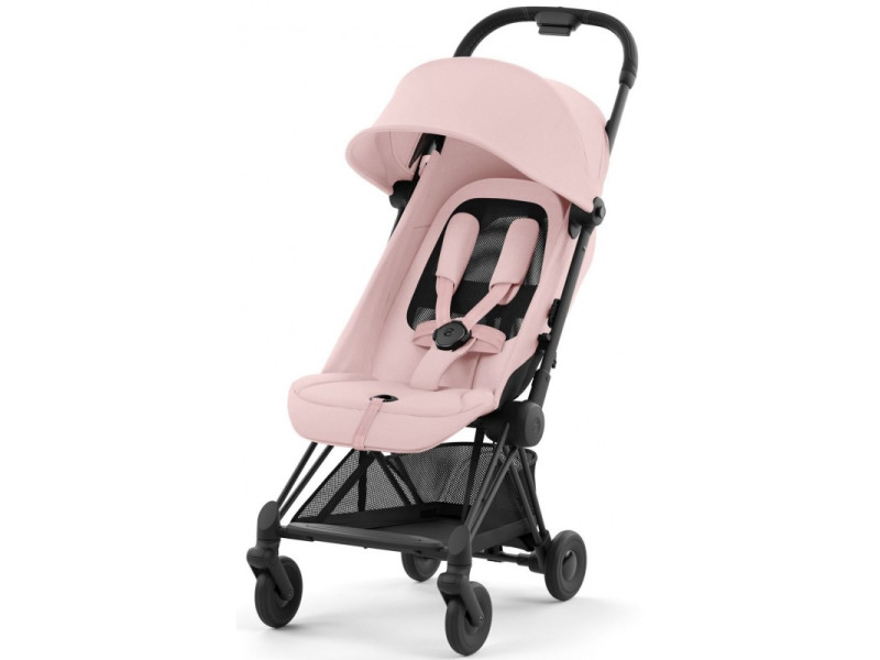 Коляска Coya Matt Black Peach Pink, Фото 4