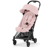 Коляска Coya Matt Black Peach Pink
