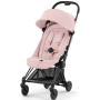 Коляска Coya Matt Black Peach Pink