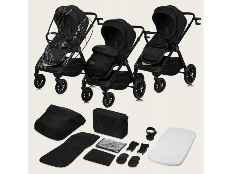 Універсальна коляска 3 в 1 Lionelo LAYLA 3IN1 BLACK ONYX, Фото 3