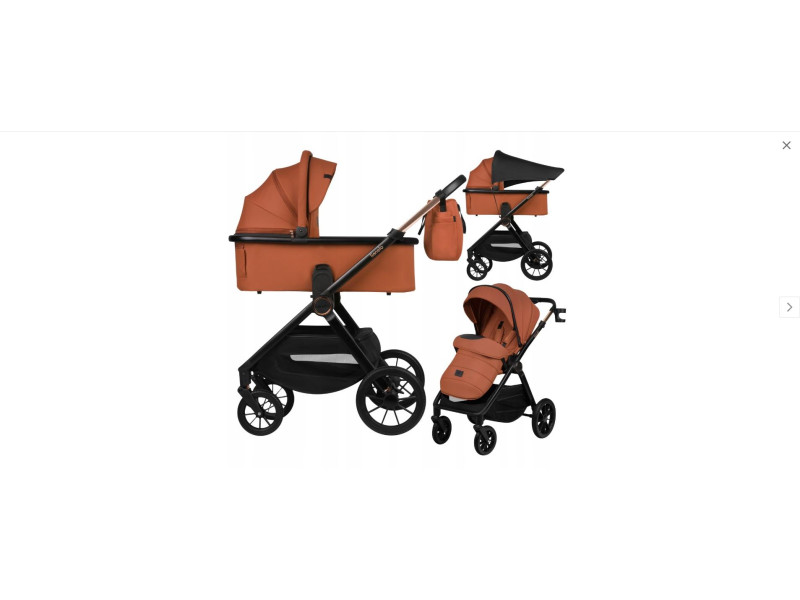 Універсальна коляска 3 в 1 Lionelo MIKA  PLUS 3IN1 BROWN RUST, Фото 1
