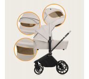 Універсальна коляска 3 в 1 Lionelo MIKA  PLUS 3IN1 BEIGE SAND