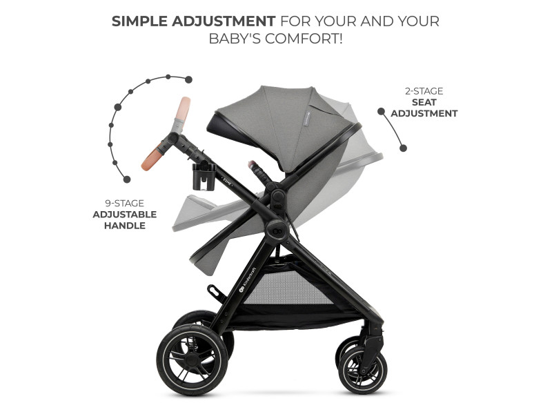 Універсальна коляска 3 в 1 Kinderkraft Esme Moonlight Grey (KSESME00GRY3000), Фото 4