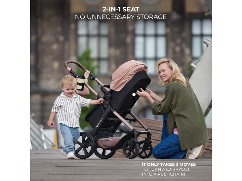 Універсальна коляска 3 в 1 Kinderkraft Moov 2 Air Sand Beige (KSMOOV02BEG0000), Фото 3