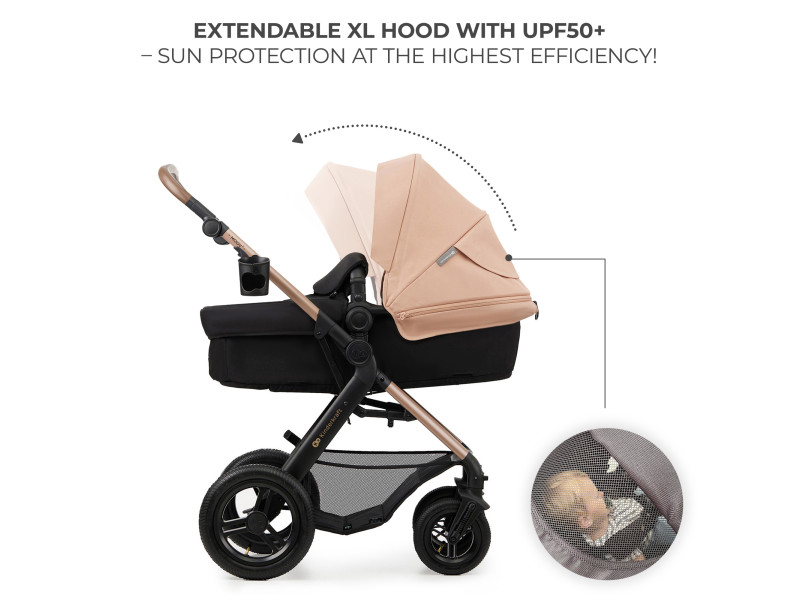 Універсальна коляска 3 в 1 Kinderkraft Moov 2 Air Sand Beige (KSMOOV02BEG0000), Фото 5