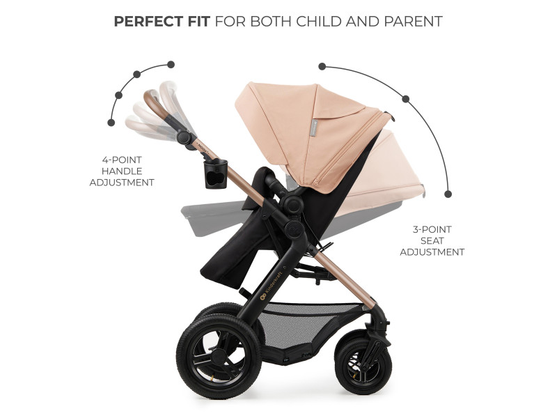 Універсальна коляска 3 в 1 Kinderkraft Moov 2 Air Sand Beige (KSMOOV02BEG0000), Фото 6
