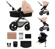 Універсальна коляска 3 в 1 Kinderkraft Moov 2 Air Sand Beige (KSMOOV02BEG0000)
