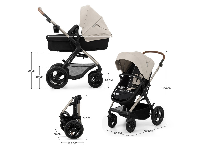 Універсальна коляска 3 в 1 Kinderkraft Moov 2 Air Light Gray (KSMOOV02LGR3000), Фото 10