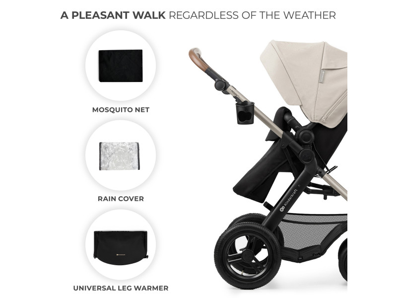 Універсальна коляска 3 в 1 Kinderkraft Moov 2 Air Light Gray (KSMOOV02LGR3000), Фото 9