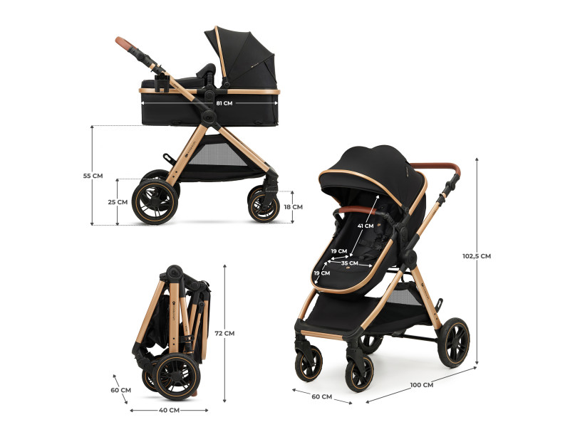 Універсальна коляска 3 в 1 Kinderkraft Esme Pure Black (KSESME00BLK3000), Фото 7