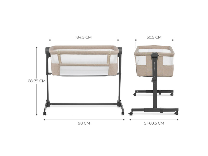 Приставна кроватка-люлька Kinderkraft Neste Up 2 Beige (KLNEUP02BEG0000), Фото 8