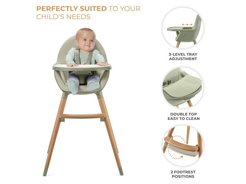 Стільчик для годування 2 в 1 Kinderkraft Fini 2 Green (KHFINI02GRE0000), Фото 6
