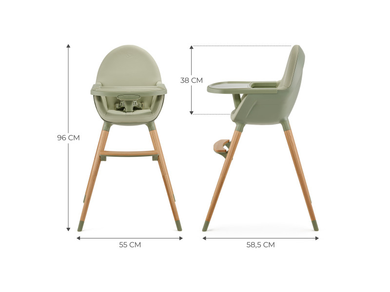 Стільчик для годування 2 в 1 Kinderkraft Fini 2 Green (KHFINI02GRE0000), Фото 9