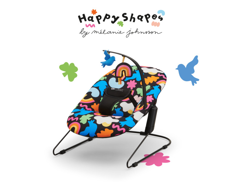 Шезлонг-качалка Kinderkraft Calmee Happy Shapes (KBCALM00HAP0000), Фото 12
