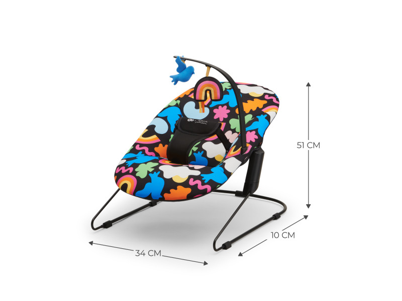 Шезлонг-гойдалка Kinderkraft Calmee Happy Shapes (KBCALM00HAP0000), Фото 4