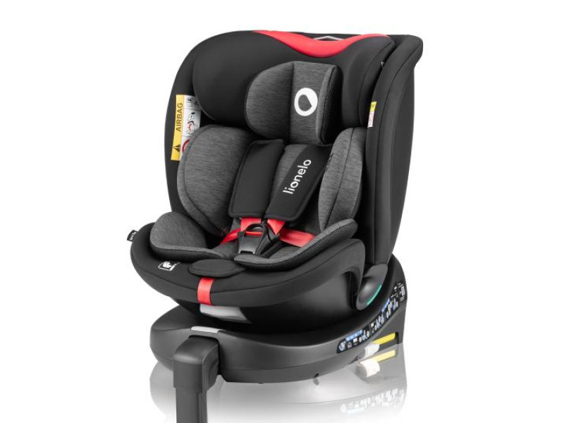 Дитяче автокрісло Lionelo NAVY I-size BLACK RED, Фото 1