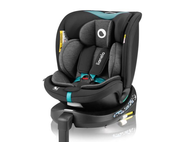 Дитяче автокрісло Lionelo NAVY I-SIZE BLACK TURQUOISE, Фото 1