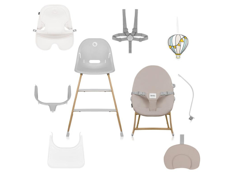 Стільчик для годування Lionelo DALIA SET  GREY STONE, Фото 6