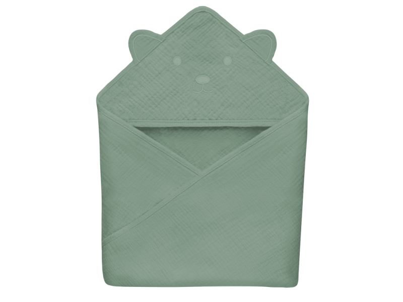 Рушник Lionelo MUSLIN HOODED TOWEL GREEN FOREST, Фото 3
