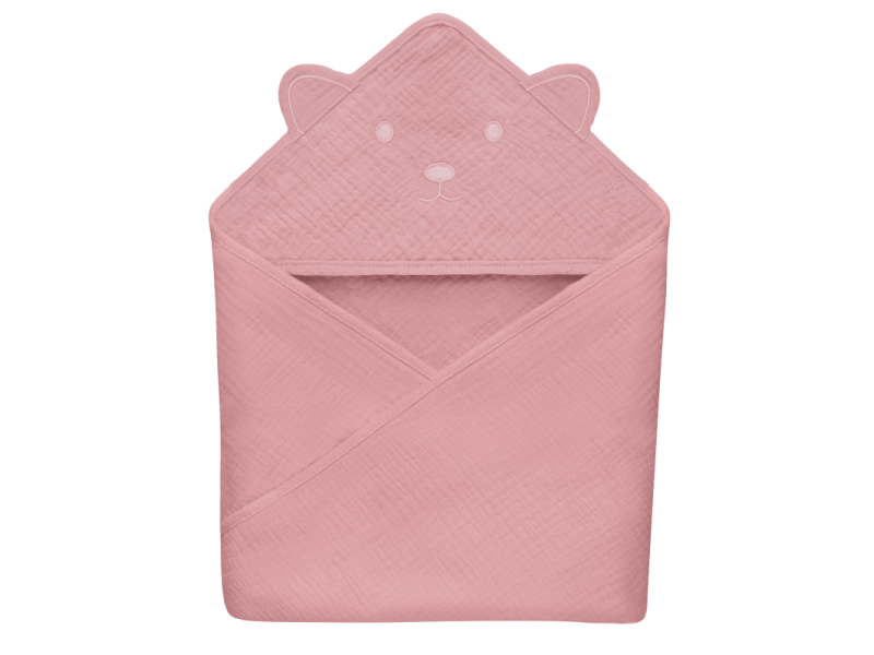 Рушник Lionelo MUSLIN HOODED TOWEL PINK BABY, Фото 3