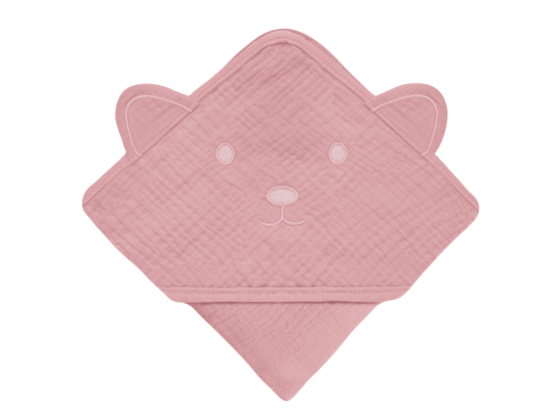 Рушник Lionelo MUSLIN HOODED TOWEL PINK BABY, Фото 1