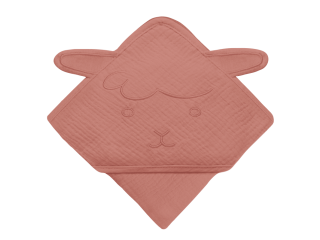 Рушник Lionelo MUSLIN HOODED TOWEL RED CORAL