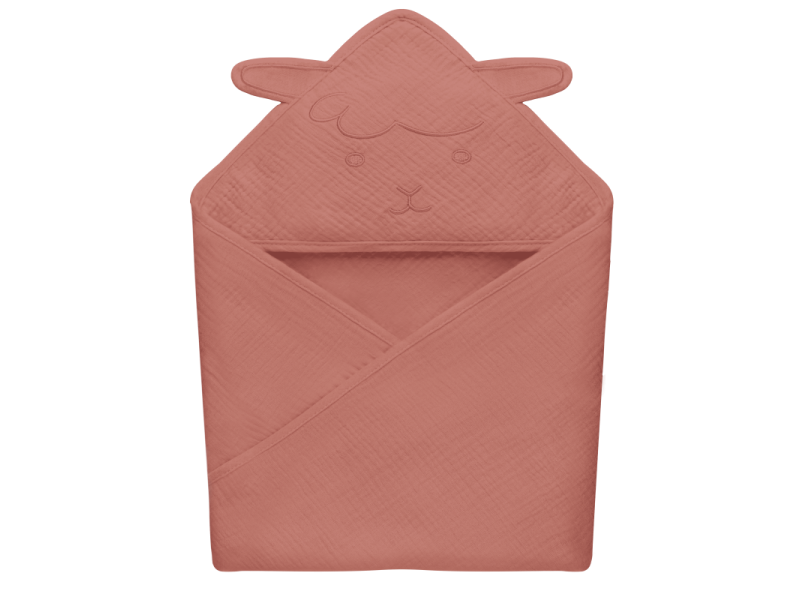 Рушник Lionelo MUSLIN HOODED TOWEL RED CORAL, Фото 3