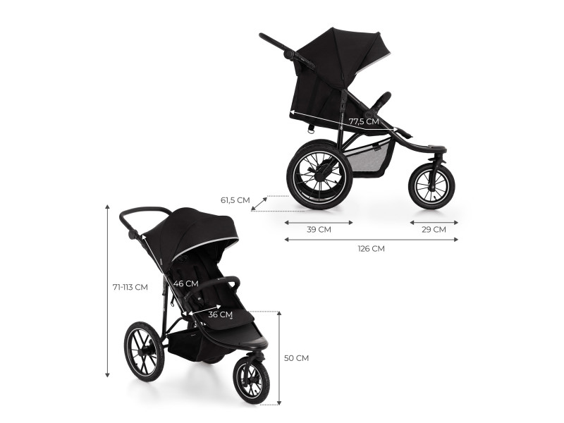Прогулянкова коляска Kinderkraft Helsi 2 Black (KSHELS02BLK0000), Фото 6
