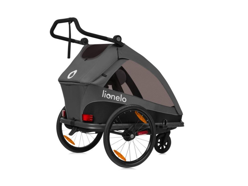 Велосипедный прицеп с функцией коляски Lionelo CAMA GRAPHITE, Фото 3