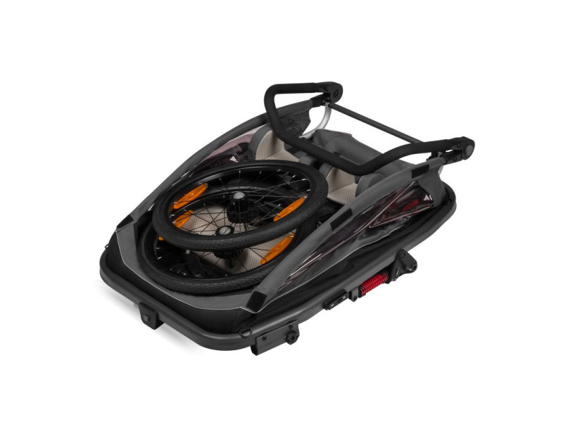 Велосипедный прицеп с функцией коляски Lionelo CAMA GRAPHITE, Фото 4
