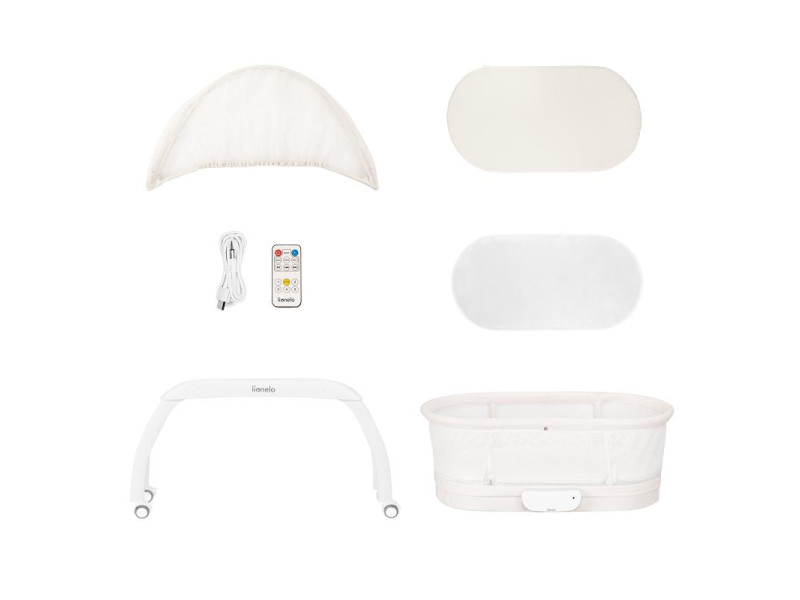 Ліжко-колиска з функцією ваг Lionelo CORAL WHITE, Фото 6